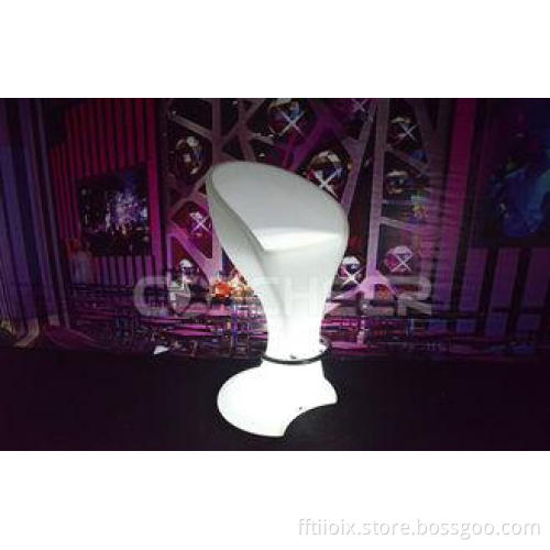 PE Plastic Counter Led Bar Stools Illuminated furniture 16